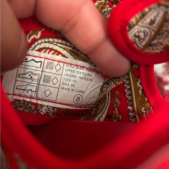 Anthony Wang platform sandals red color women’s size 8 - Picture 8 of 8